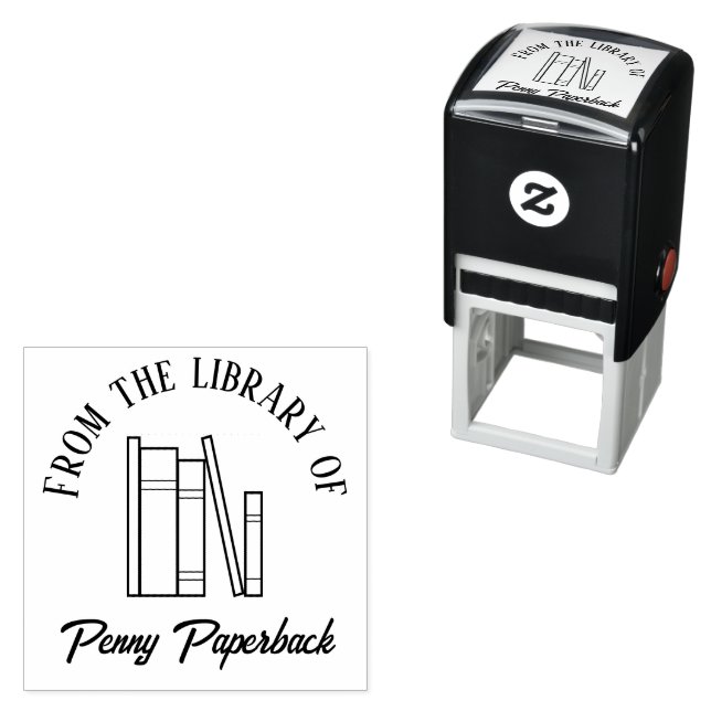 Books Personalised Name Bookplate for Writers Self-inking Stamp (In Situ)