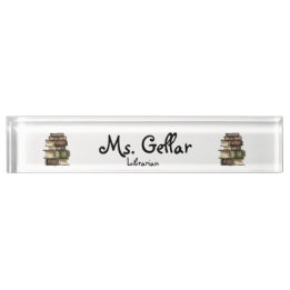 books personalised nameplate