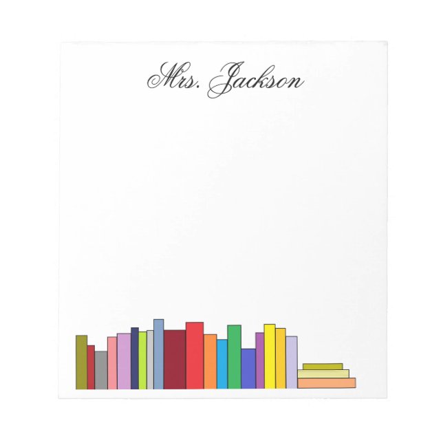 "Books" Personalised Notepad (Front)
