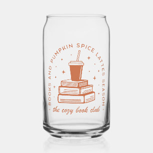 Books & Pumpkin Spice Season Can Glass