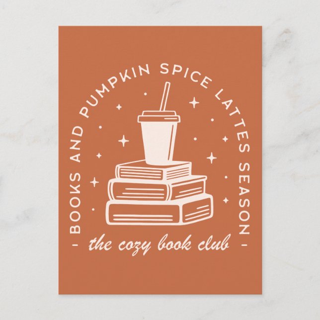 Books & Pumpkin Spice Season Postcard (Front)