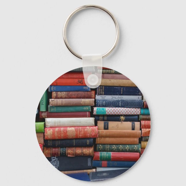 Books Read Love Old Books Key Ring (Front)