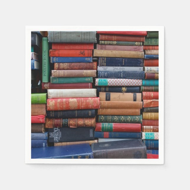 Books Read Love Old Books Napkin (Front)