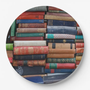 Books Read Love Old Books Paper Plate