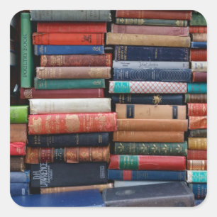 Books Read Love Old Books Square Sticker