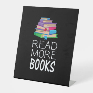 Books - Read More Books Pedestal Sign