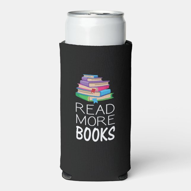 Books - Read More Books Seltzer Can Cooler (Seltzer Front)