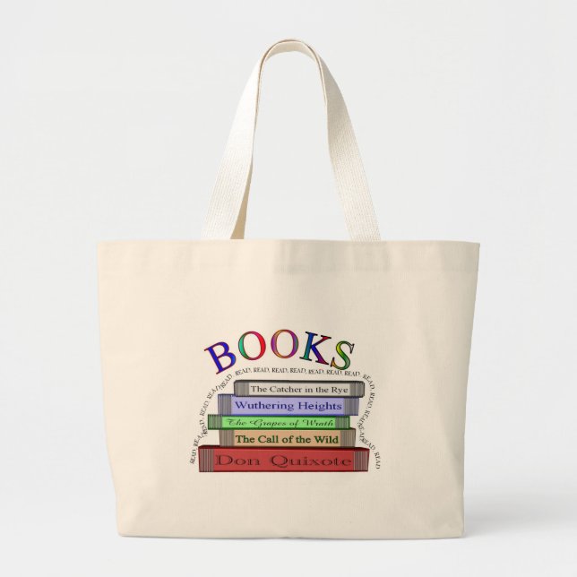 BOOKS read read read Tote Bag (Front)