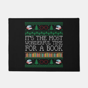 Books Reading Librarian Book Lovers Ugly Christmas Doormat