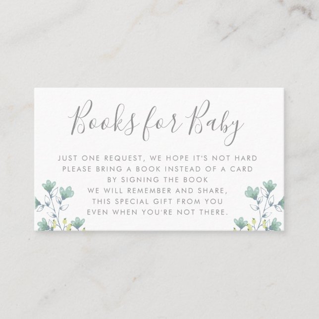 Books Request | Baby Shower Invitation Insert (Front)