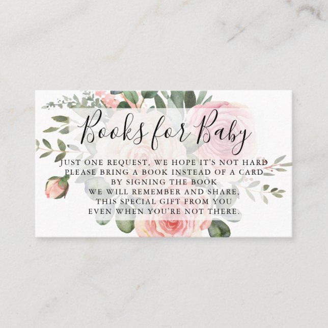 Books Request | Baby Shower Invitation Insert (Front)