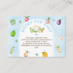 Books Request Blue Farmers Market Baby Shower Enclosure Card