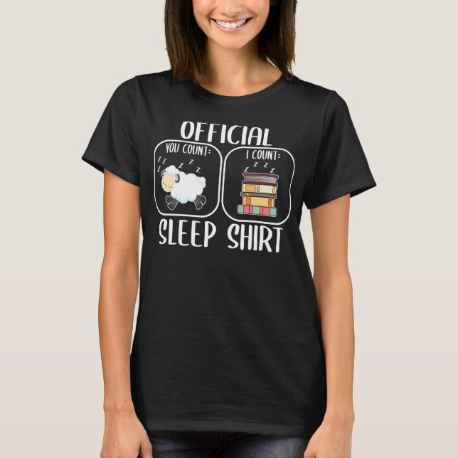 Books sleep shirt counting sheep (Front)