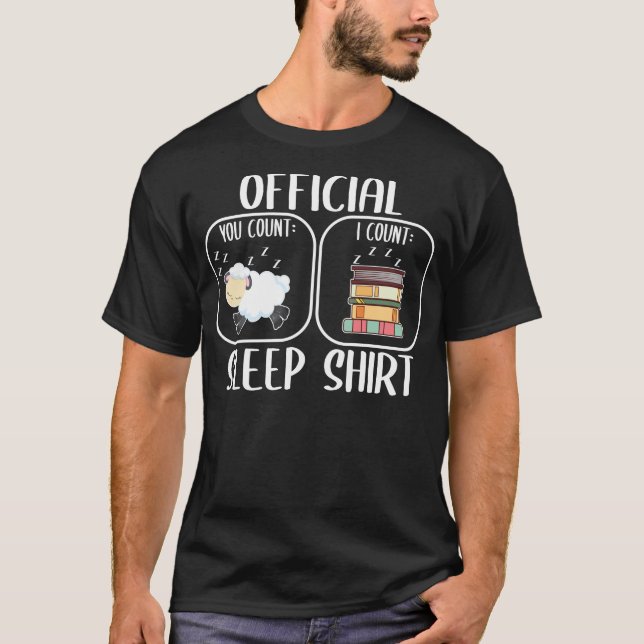 Books sleep shirt counting sheep (Front)