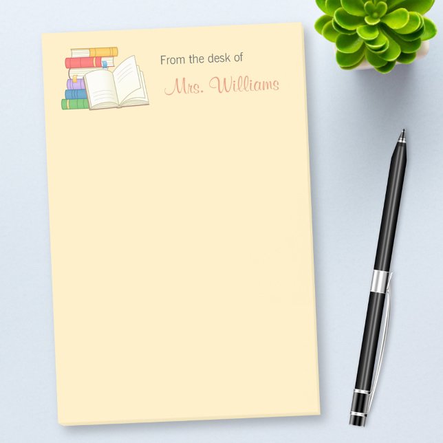 Books Stack Open Book School Teacher Post-it Notes (Creator Uploaded)