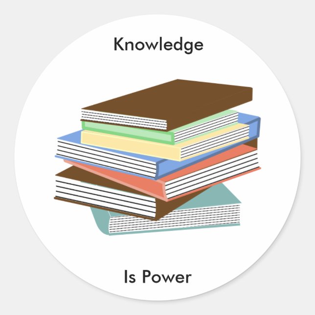 Books_Sticker Classic Round Sticker (Front)