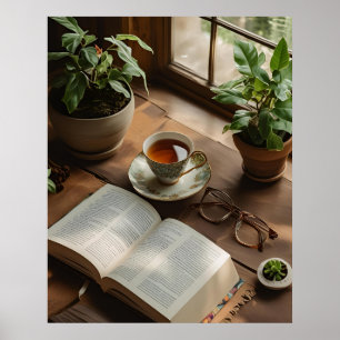 Books & Tea Club Cosy Aesthetic for Book Lovers Poster