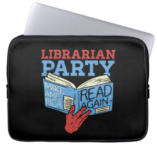 Books - The Librarian Party Book Lover Gift Laptop Sleeve