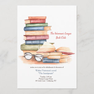 Books to Read Book Club Invitation