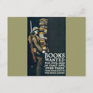 Books Wanted for Our Men Postcard