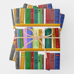Books Wrapping Paper Sheet
