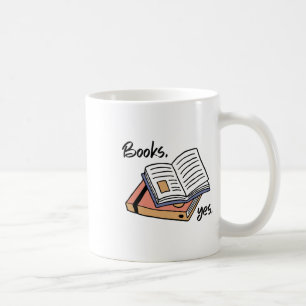 Books Yes Fun Cartoon Thankful Thanksgiving Fall A Coffee Mug