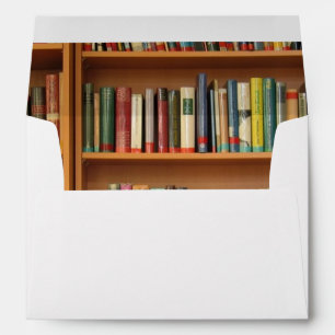 Bookshelf background envelope