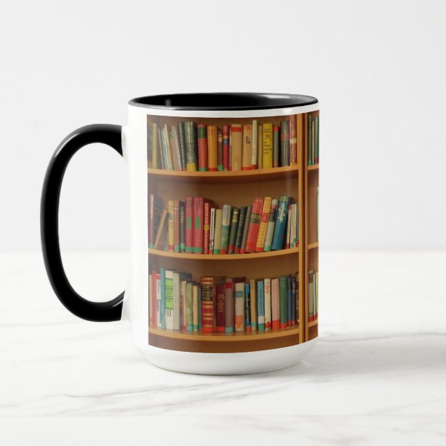 Bookshelf background mug (Left)