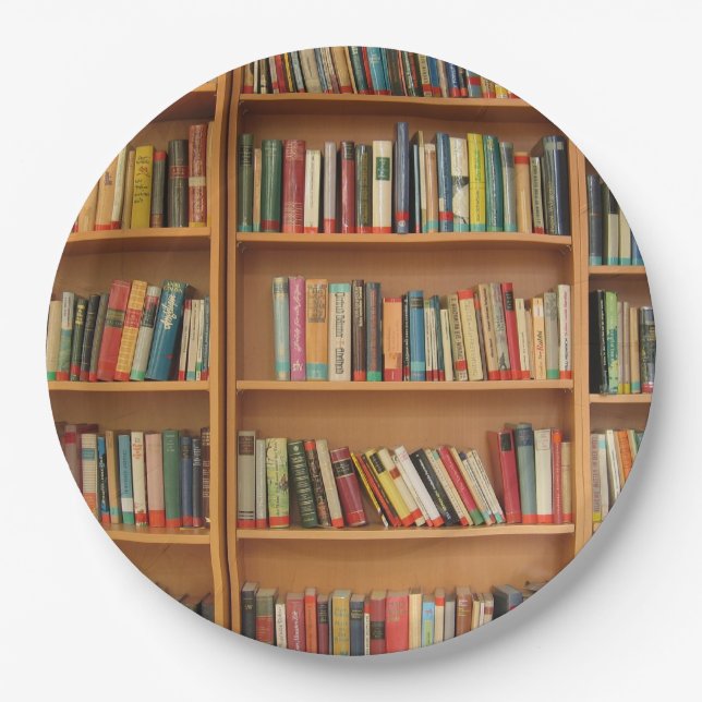 Bookshelf background paper plate (Front)