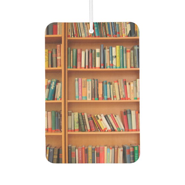 Bookshelf Books Library Bookworm Reading Car Air Freshener (Front)
