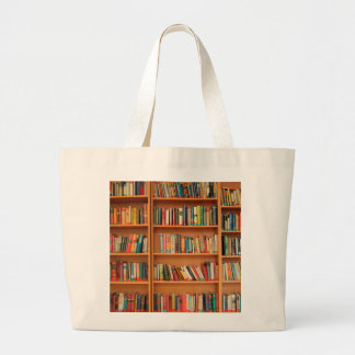 Bookshelf Books Library Bookworm Reading Large Tote Bag