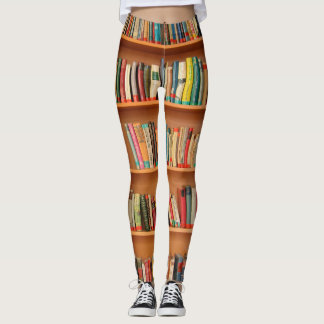 Bookshelf Books Library Bookworm Reading Leggings