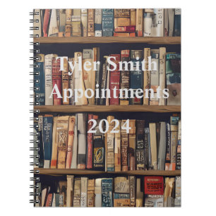 Bookshelf Daily Appointments Notebook