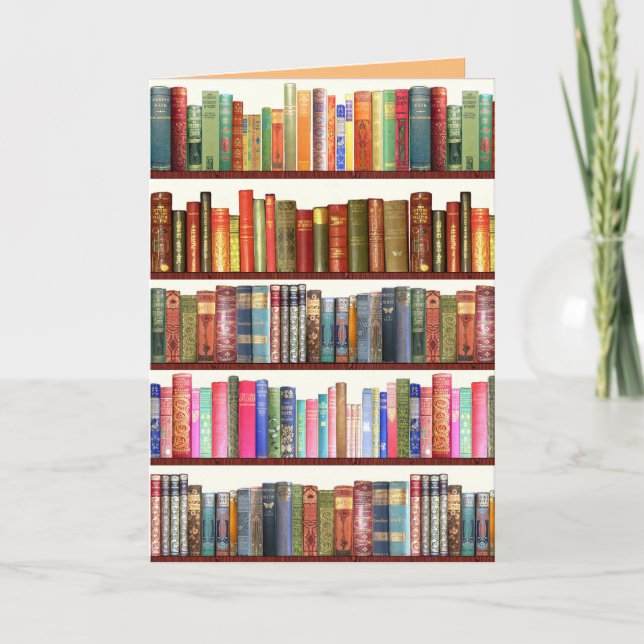  bookshelf greetings card left blank (Front)