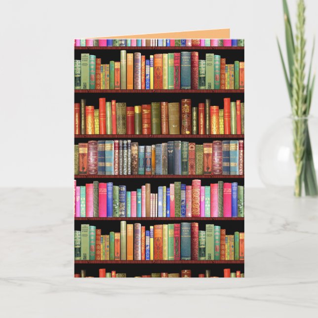  bookshelf greetings card left blank (Front)