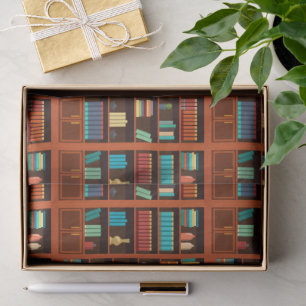 Bookshelf-Inspired Tissue Paper for Book lovers