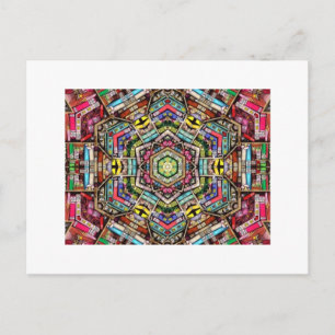 Bookshelf Kaleidoscope Postcard