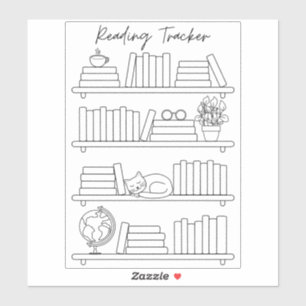 Bookshelf Reading Log Tracker Book Spine Coloring 