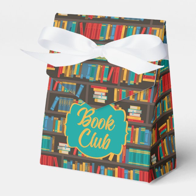 Bookshelf Reading Love Favour Box (Front Side)