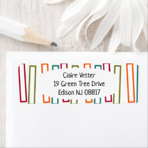 Bookshelf  return address label