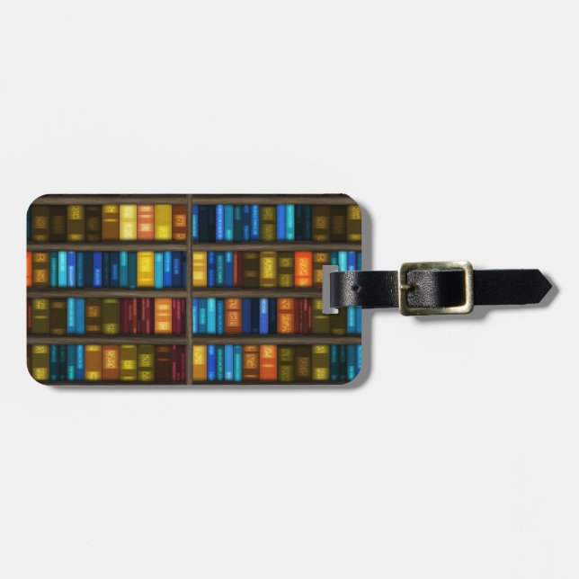 Bookshelves 1  Luggage Tag Options (Front Horizontal)