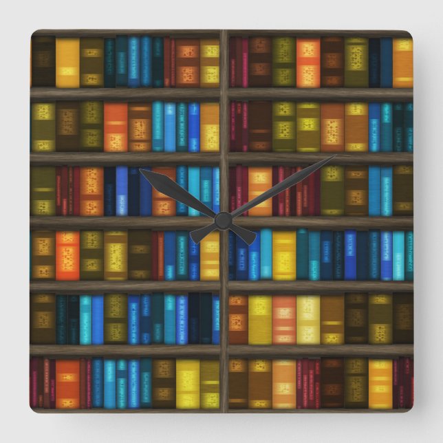 Bookshelves 1 Wall Clocks & Numeral Options (Front)