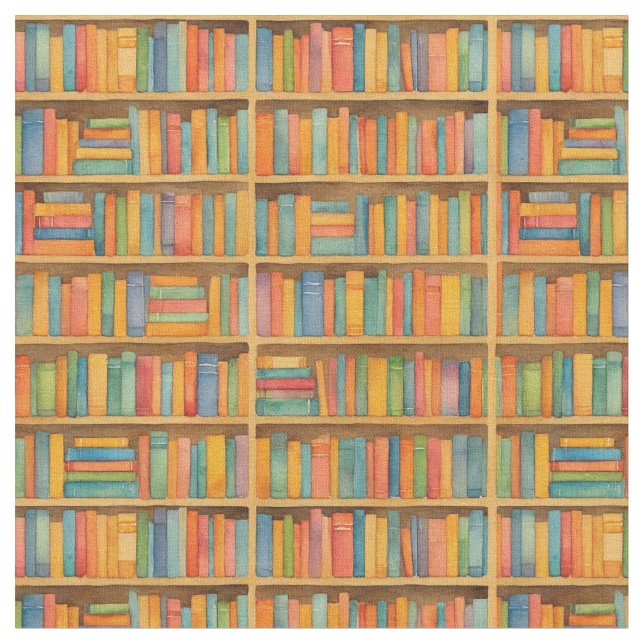 Bookshelves Fabric (Close Up)