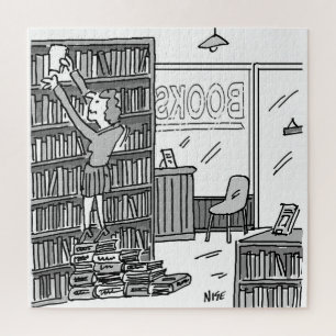 Bookshop Owner Makes Steps from Books Jigsaw Puzzle
