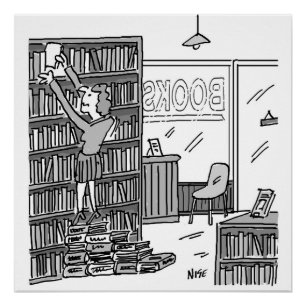 Bookshop Owner Makes Steps from Books Poster
