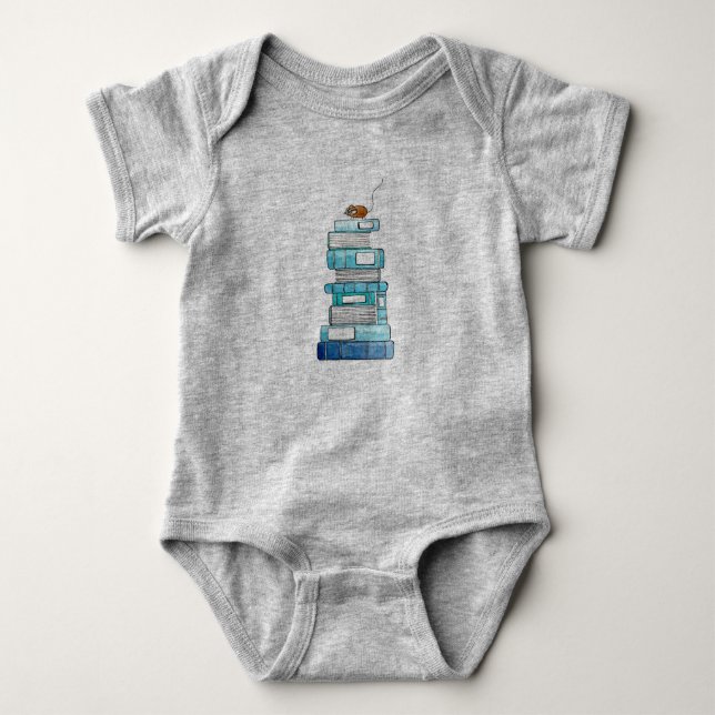 Bookstack Baby One-piece Bodysuit (Front)
