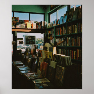 Bookstore Afternoon | Cosy Vintage Book Lover Art  Poster