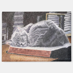 Bookstore Cat Magnet