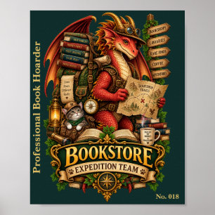Bookstore Expedition Team Book Dragon Society Poster