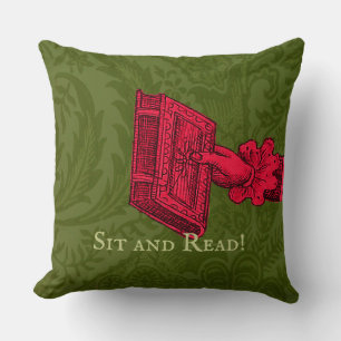 Bookstore, library, reading nook Green Cushion